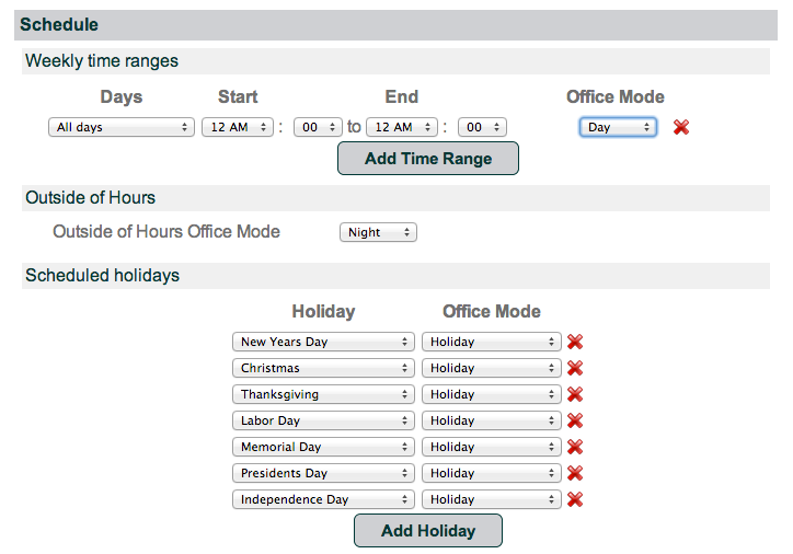 Schedule Example